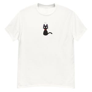 Black Cat Jiji Unisex classic Tee | Studio Ghibli Fan Art T-Shirt | Kiki’s Delivery Service Anime Tee | Cute Minimalist Fashion Apparel Gift