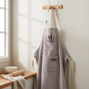 Delantal de arte personalizado para niños, delantal de pintura bordado con nombre personalizado para niños, delantal de artesanía escolar, delantal de cocina para adultos/niños.