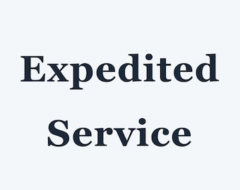 Expedited Production & Shipping: Rush Service.