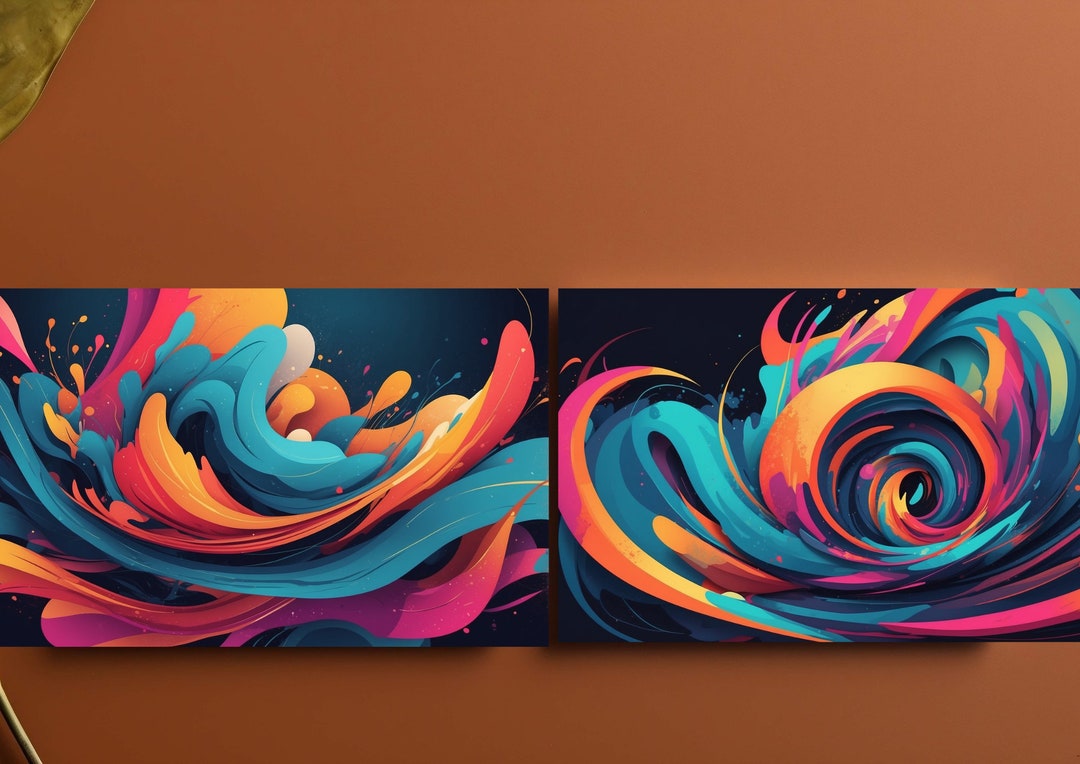 Abstract Digital Printable Wall Art - Etsy