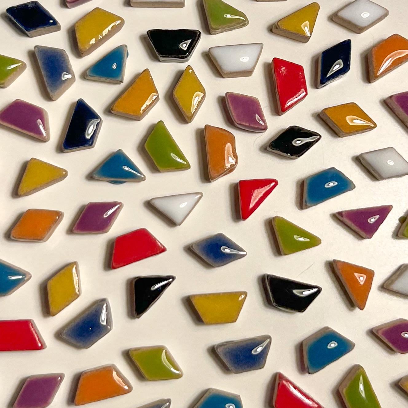 Sharp Edge Tile 100 Mixed Color Mini Random Sharp Edge Ceramic Mosaic Tile, Tiny Bright ...