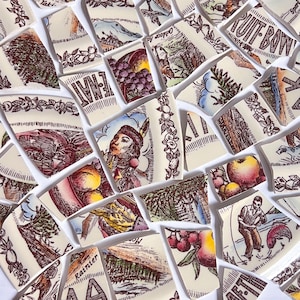 Kleurrijke Indiaanse en natuur handgesneden vintage bordmozaïektegels, unieke gebroken antieke porseleinscherven, handgemaakte doe-het-zelfkunstbenodigdheden