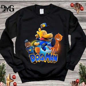 World Book Day DogMan Sweatshirt, DogMan Police Sweatshirt, DogMan 2025 Jumper, Animal Gift Jumper, DogMan Kids Jumper, Pet Lover Jumper,E11