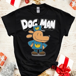 World Book Day DogMan Police T Shirt, DogMan  2025 Tshirt, Dog Man Tee,Ladies Gift Tee, Dog Man Cartoon Characters Tee, Animal Dog Tee, E17