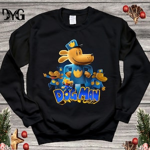 World Book Day DogMan Sweatshirt, Dog Man Police 2025 Sweatshirt, DogMan Cartoon Characters Jumper, Animal Dog Jumper, Dog Lover Gift, E13