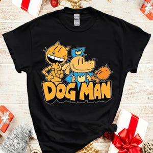 World Book Day DogMan T Shirt, DogMan T Shirt, Dog Lover Gift, DogMan Kids Tee, Cat Kid Shirt, School Library Gift, Pet Lover Tshirt, E10