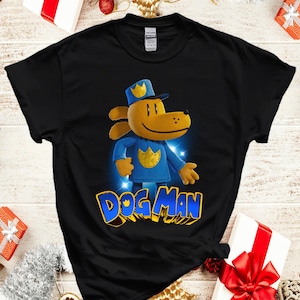 World Book Day DogMan Police T Shirt, DogMan World Book Day Tshirt, Animal Dog Shirt, DogMan 2025 Tee, DogMan Cartoon Characters Tee,  E12
