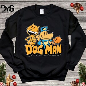 World Book Day DogMan Sweatshirt, DogMan 2025 Sweatshirt, Dog Lover Gift, Dog Man Kids Jumper, Pet Lover Jumper, School Library Gift, E10