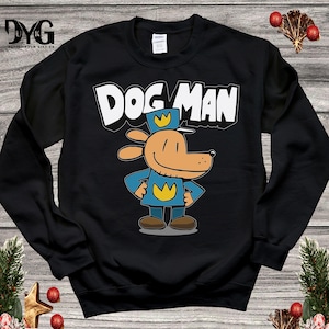 World Book Day DogMan Police Sweatshirt, DogMan 2025 Jumper, Pet Lover Jumper, Ladies Gift Jumper, DogMan Cartoon Characters Jumper, E17