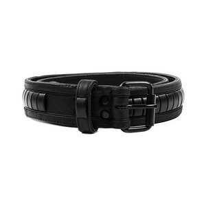 Nu-Metal Blacked Out Leather Studded Belt