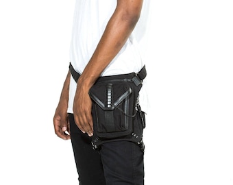 VEGAN 2.0 Black Canvas and Faux Leather Holster and Vegan Friendly Hip Bag