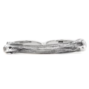 Double Finger Silver Ring Coyote Bone Sterling Silver Ring 925