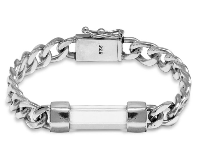 Quartz Crystal Cuban Chain Link Bracelet