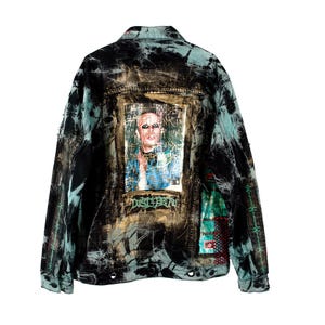 The prodigy denim jean jacket - dyed and painted by Dust and Beau