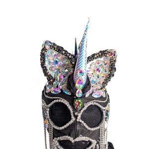 Jackalope Land  x Jungle Tribe Collab Custom Leather Mask: Masked in Fantasy