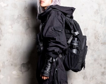MOBILITY PACK Fully Loaded Black Canvas Techwear Utility - Etsy