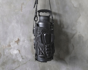 Function 2.0 Water bottle Holder Bag with Phone Pocket and Adjustable Shoulder Strap I Bottle Carrying Case I Wine Bottle Carrier Bag