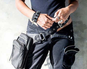 The Industry Moto Convertible Hip Holster Waist Bag w/ Black Hardware