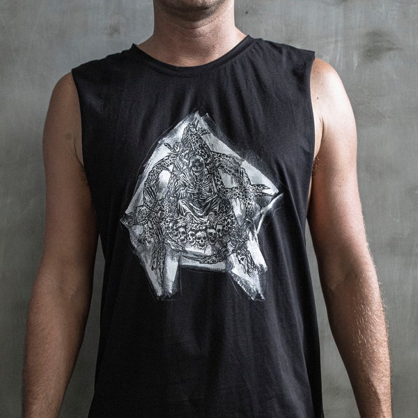 Anarchy Reaper Unisex Oversized Sleeveless T Shirt