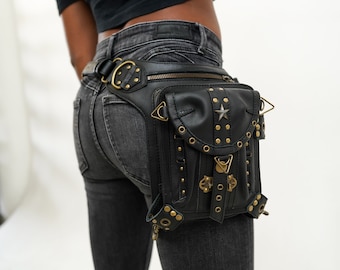 BLASTER 4.0 Black Leather Shoulder Holster and Hip Bag - Etsy