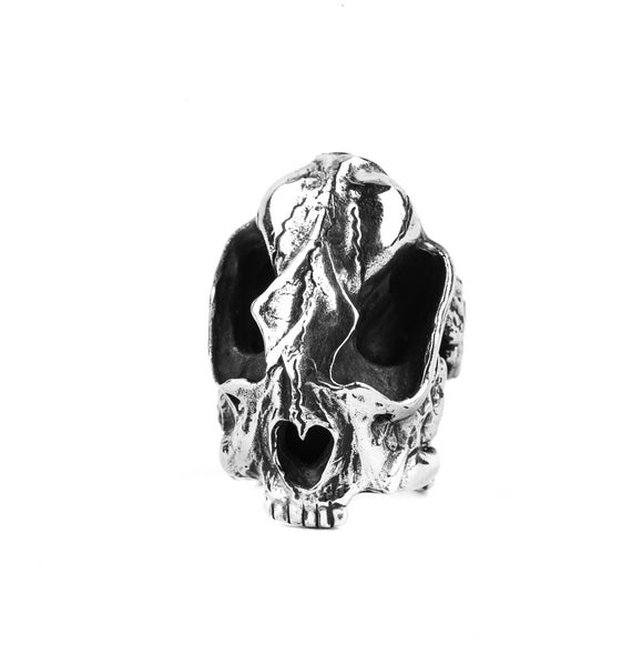 Saber Skull Silver Biker Ring LIMITED EDITION