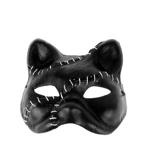 Catwoman Inspired Leather Face Mask for Halloween