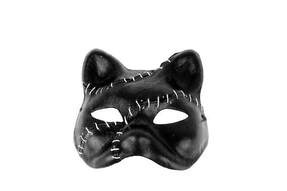 Catwoman Inspired Leather Face Mask for Halloween