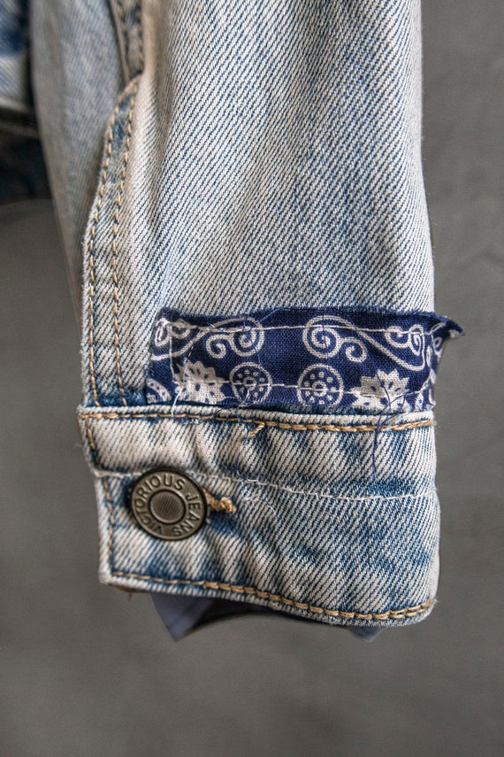 Indigo Boro Denim Jean Jacket With Boro Patch Quilt