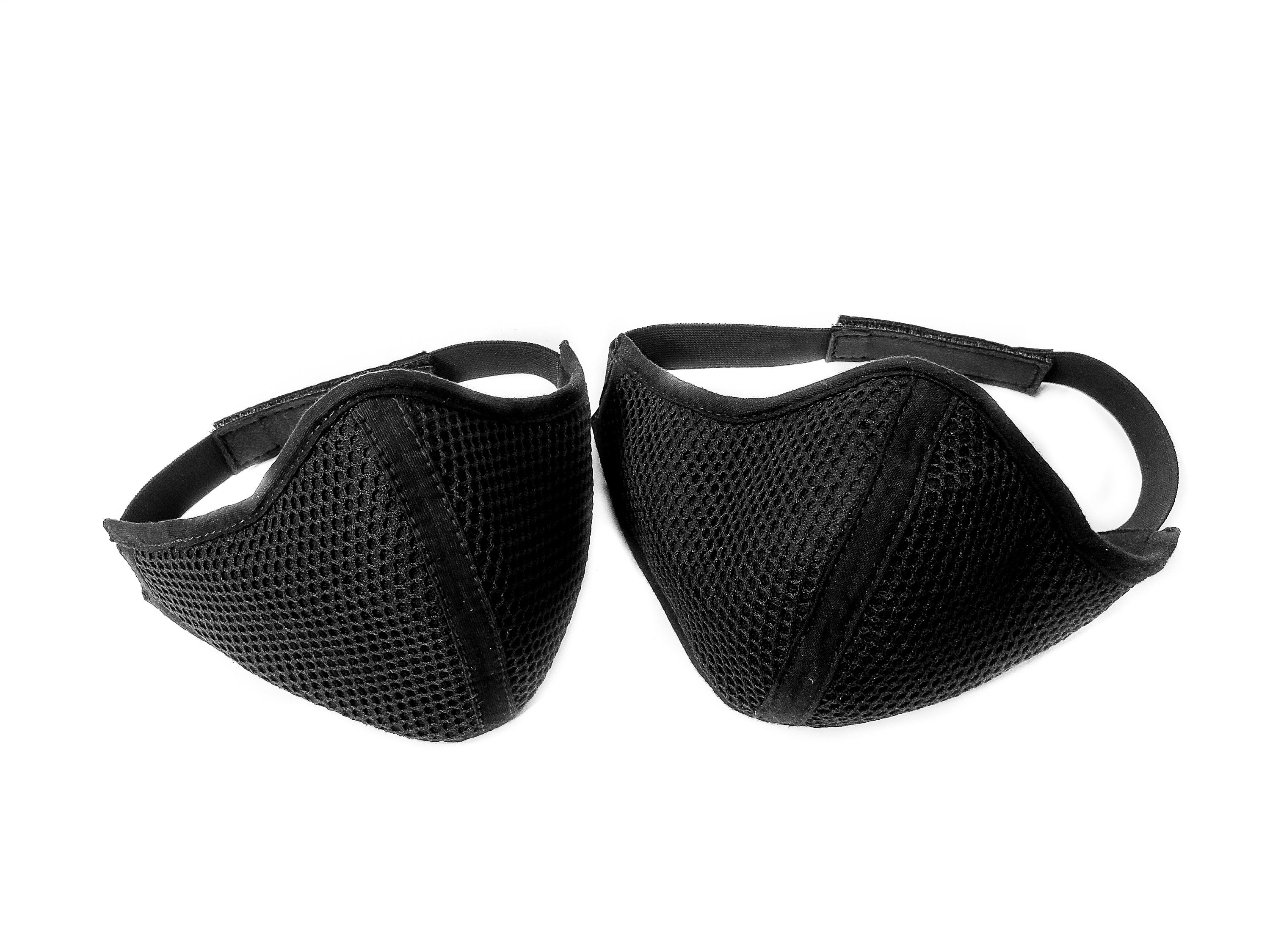 Washable Black Fabric Adjustable Adult Protective Face Mask With Built