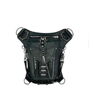 SHARK BITE Black Leather Hip Holster Waist and Shoulder Bag image 9