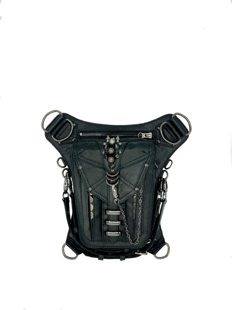 SHARK BITE Black Leather Hip Holster Waist and Shoulder Bag image 9