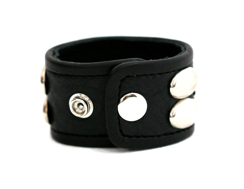 PRIMITIVE ORBS Leather Studded Punk Cuff Metal Bracelet image 5