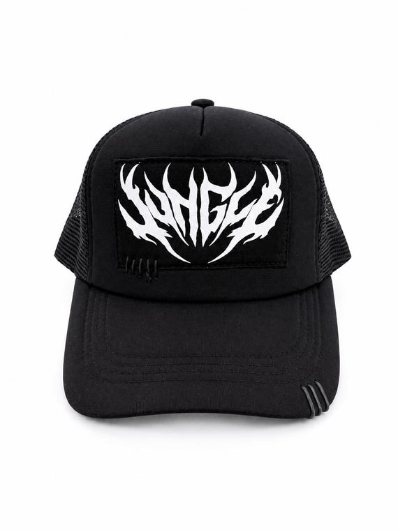 Jungle Drum & Bass Trucker Hat – Hand Stitched DnB Cap with Metal Ring Detail