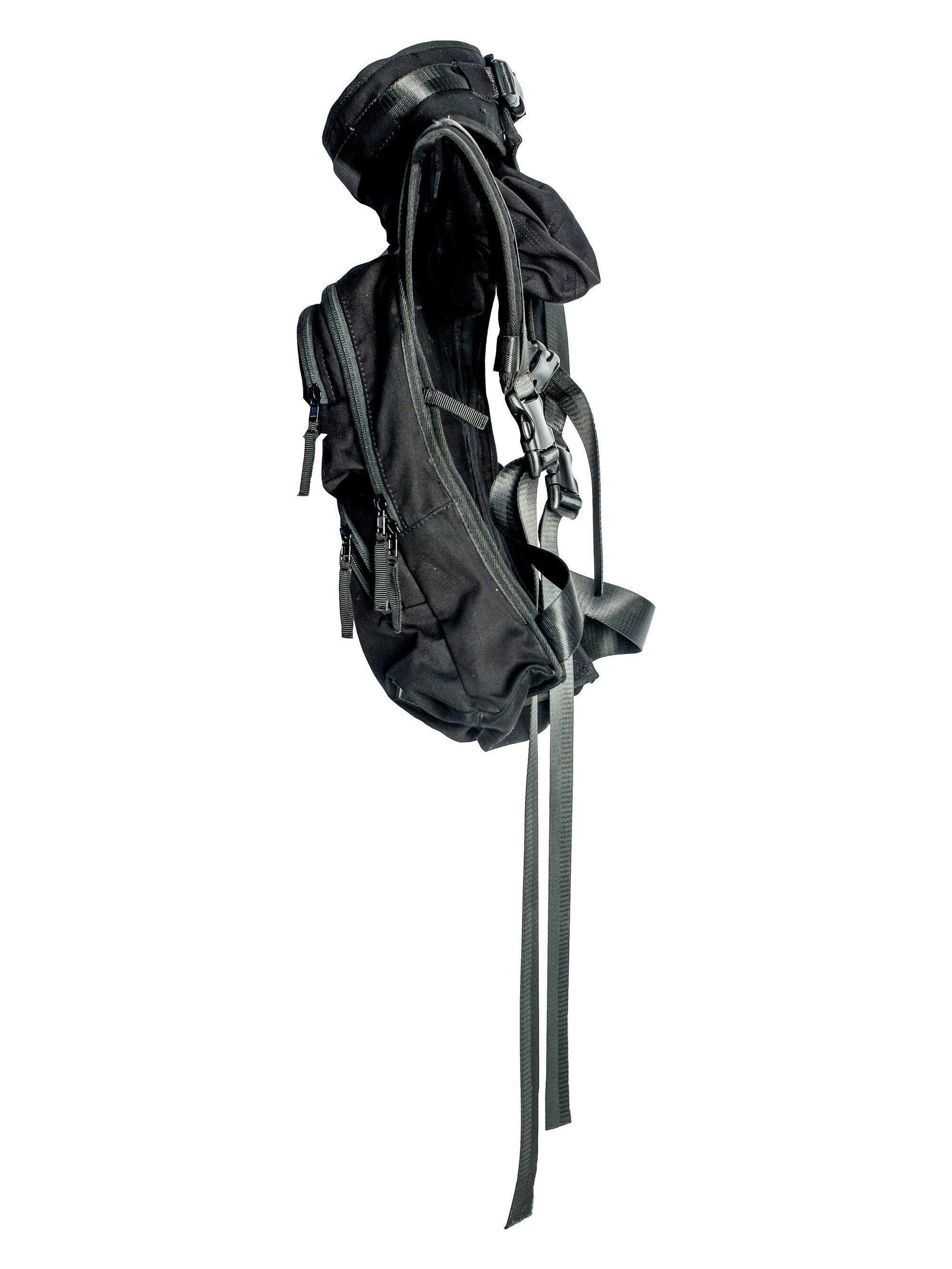 blackout modular backpack with removable hood