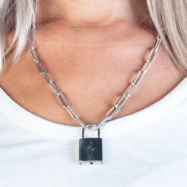 Stash Lock Chain Link Necklace