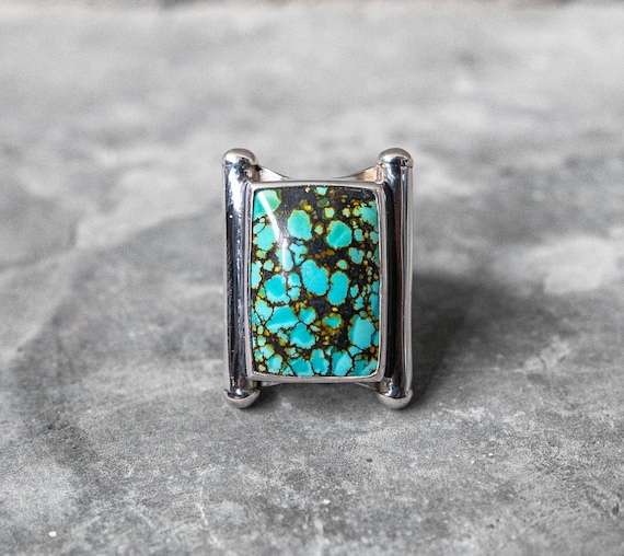 Kingman Turquoise Big Single Stone Ring - CHOOSE YOUR STONE