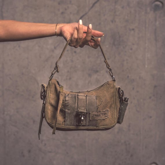 Adventure 3.0 Upcycled Military Mini Convertible Bag With Detachable Lighter Case