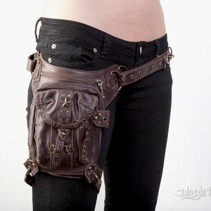 BLASTER 4.0 Brown Leather Convertible Shoulder Bag Waist Holster and Hip Bag