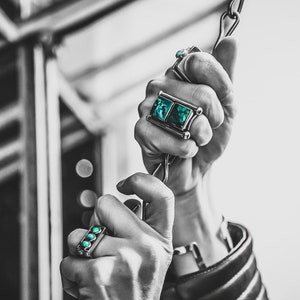 DUAL KINGMAN Turquoise Ring