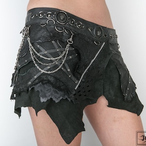 PUNK PRINCESS Leather Super Mini Skirt