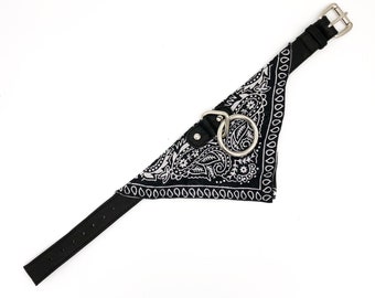 Annelisa Bandana O-Ring Leather Choker and Leg Hankie