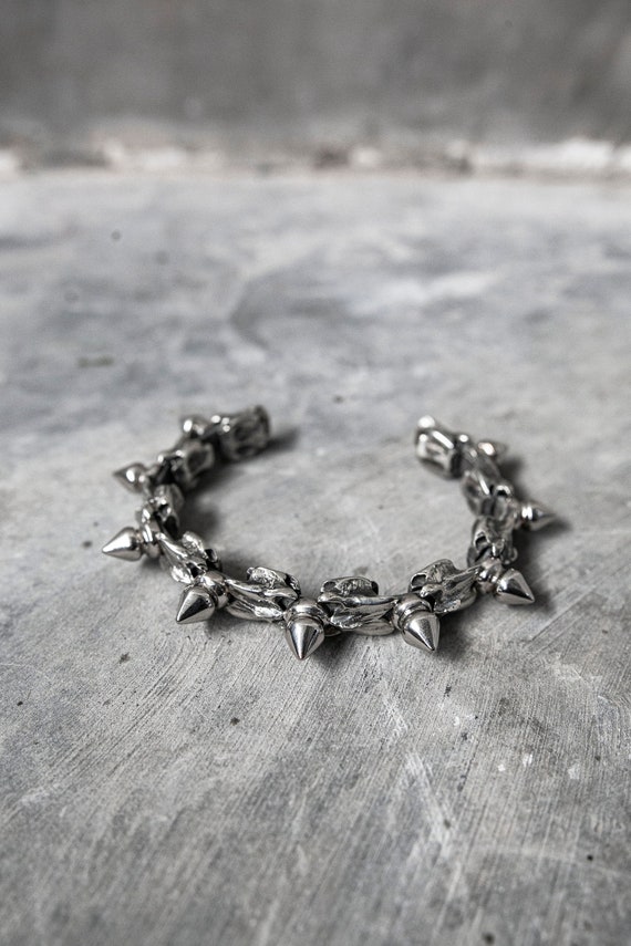 Vertebrae Spike 1.0 Metal Bracelet I Mens Bracelet I Womens Bracelet I Punk Bracelet