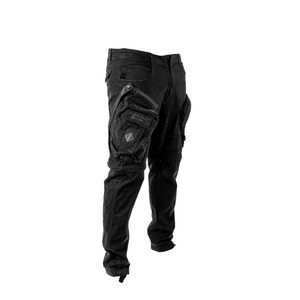 Tech 13 Cargo Pants and Zip Off Shorts with Multiple Pockets I Black on Black I Techwear Pants I Cyberpunk Pants I Streetwear Jeans