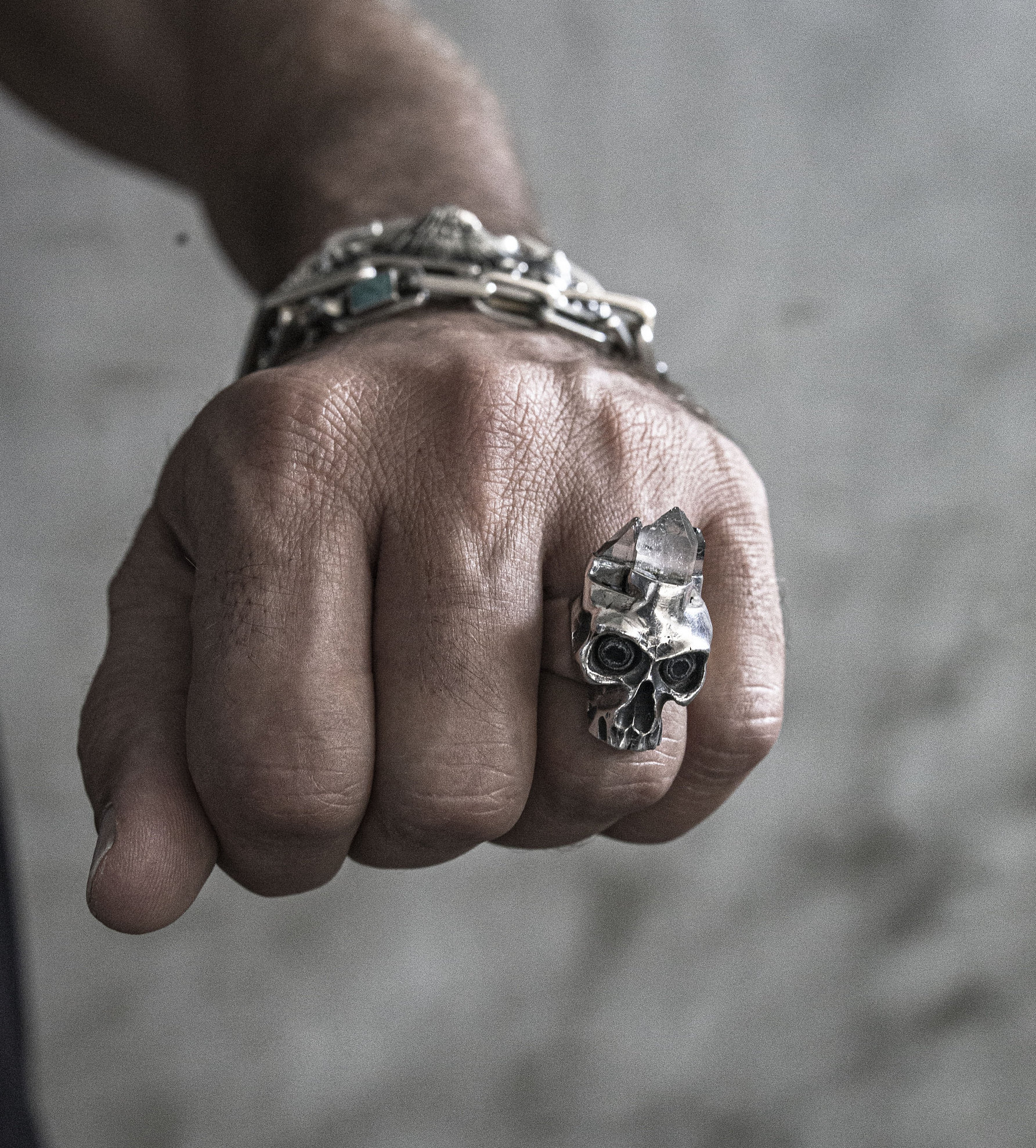 RO KING SKULL w/ CROWN & CZ EYES RING – Royal Order