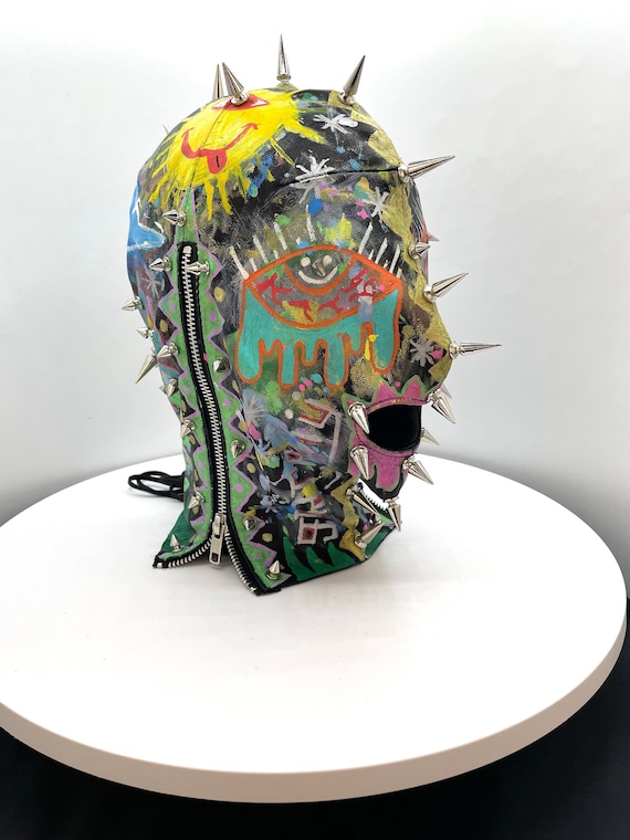 Gnarpony x Jungle Tribe Collab Custom Leather Mask- eye like fun:)