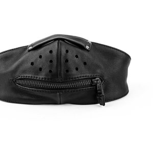 Black on Black Zipper Mouth Face Protection Adjustable Adult Mask With Filter