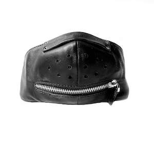 Black Silver Zipper Mouth Face Protection Adjustable Adult Mask With Filter