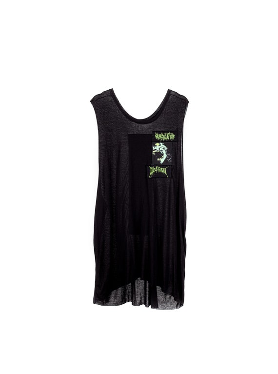 Zombie Skull Unisex Oversized Sleeveless Tee New