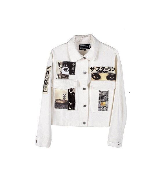 Art City 17: All Eyez On You Women's White Denim Jean Jacket