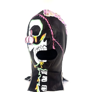 Brandi Woodnutt x Jungle Tribe Collab Custom Leather Mask: Hear no evil see no evil say what you will